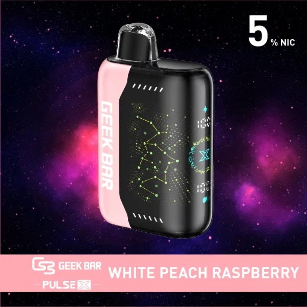White Peach Raspberry Geek Bar Pulse X (Standard Version)